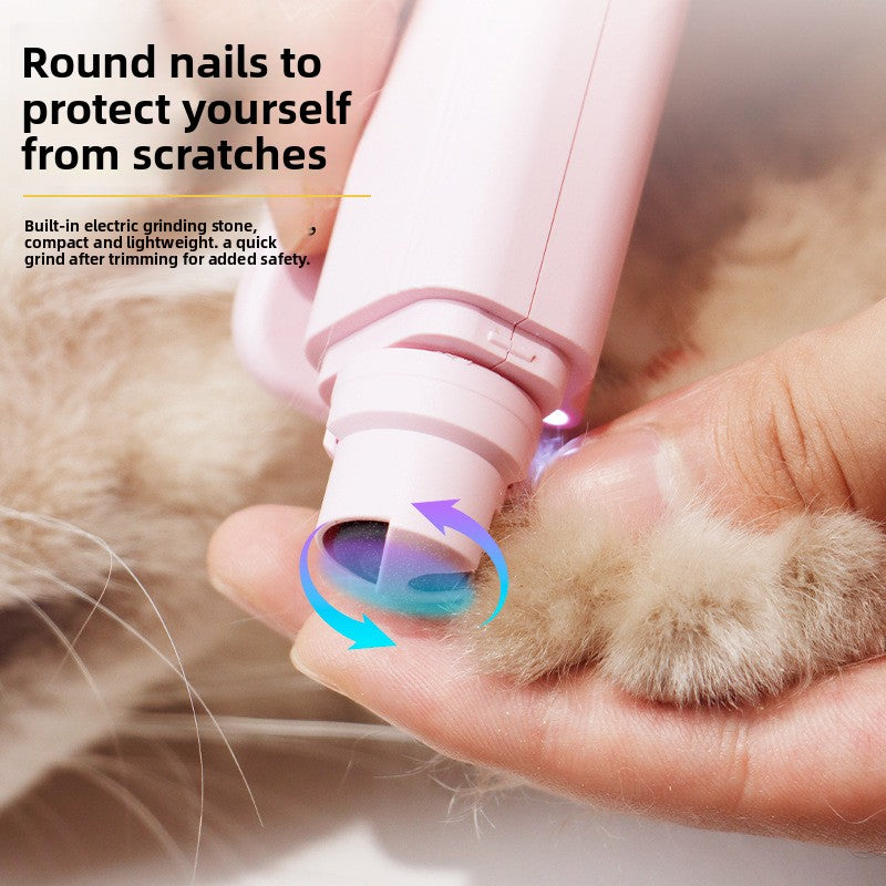 Pet nail clipper with LED light