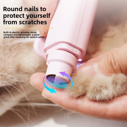 Pet nail clipper with LED light