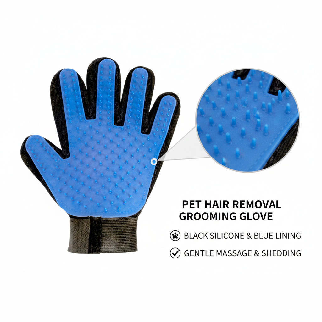 Pet Hair Removal Gloves - Infographic
